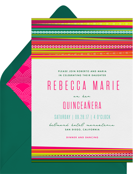 quince invitations wording: Llama Love Quinceañera Invitation