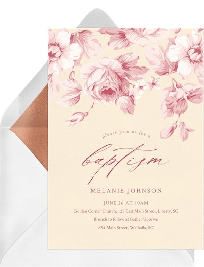 Regency Roses Invitation