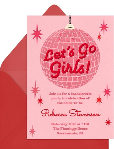Disco party invitations: Retro Disco Invitation