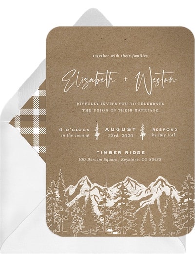 National park wedding: Rocky Mountain Invitation