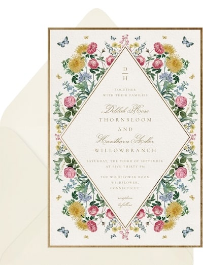 Romantic Spring Florals Invitation