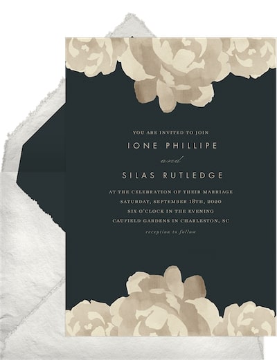 Classic wedding invitations: Roses in Bloom Invitation