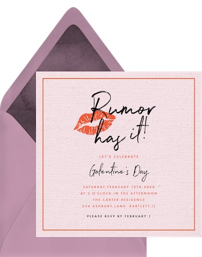 Rumor Has It Invitation