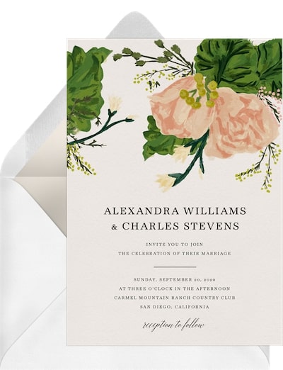 Fall colors for wedding: Rustic Bouquet Invitation