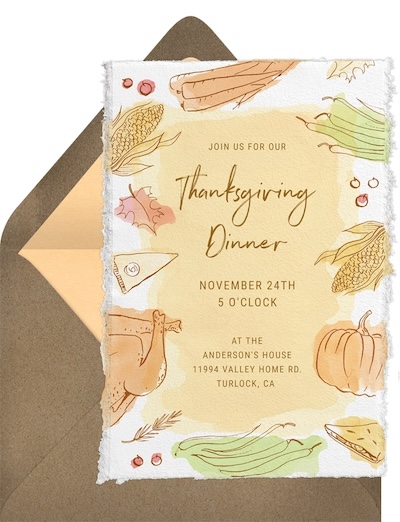 Rustic Dinner Invitation