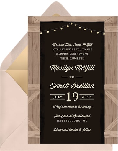 Rustic Evening Invitation