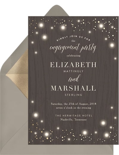 Rustic Twinkle Invitation