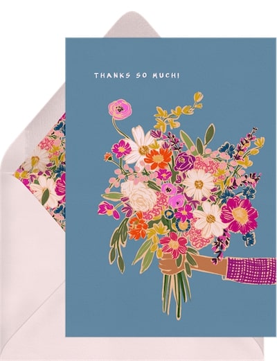 Virtual thank you cards: Say It With Flowers Card