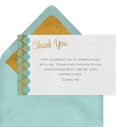 Scalloped Waves Thank You Note