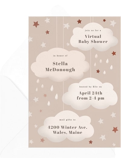 Shower Clouds Invitation