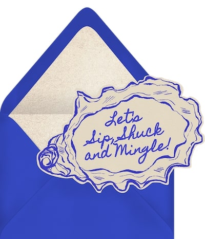 65th birthday ideas: Shuck & Mingle Invitation