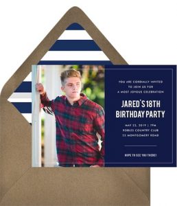 Men birthday invitation: Simple Frame Cool Invitation