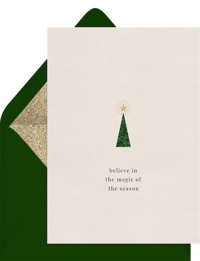 Christmas card greetings: Simple Little Tree Card