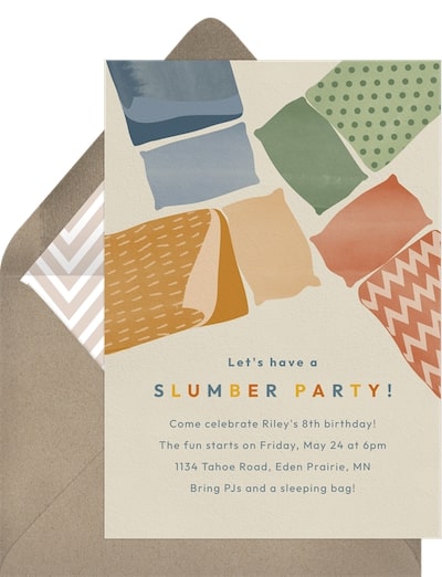 Slumber Squad Invitation