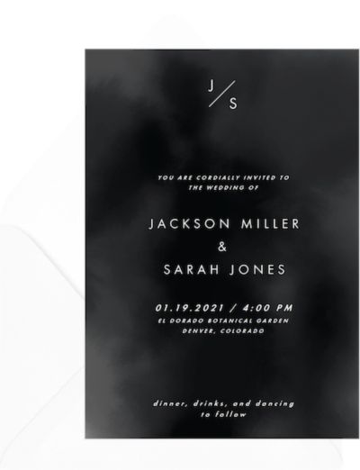 Smoked Glass Invitation