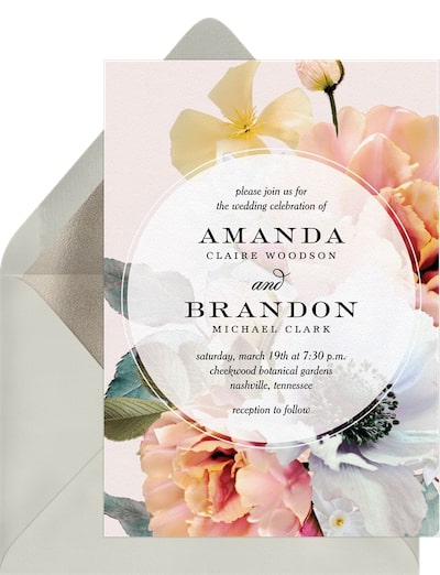 Soft Floral Bouquet Invitation