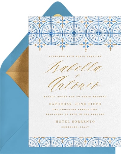 Sorrento Tile Invitation