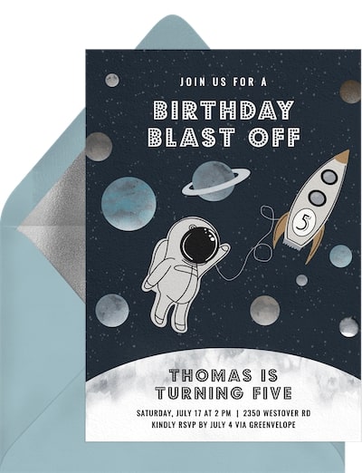 Space Explorer Invitation