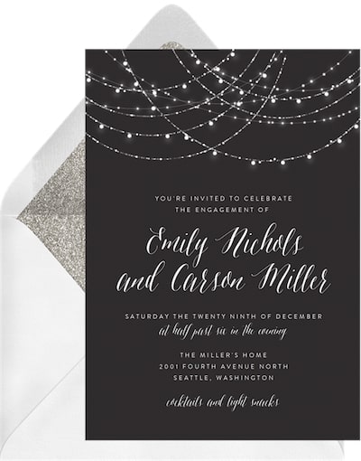 Sparkling String Lights Invitation