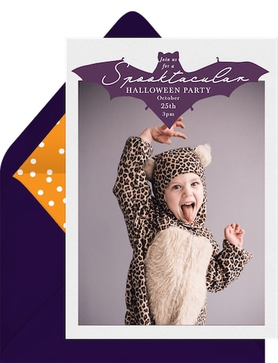 Spooktacular Bat Invitation