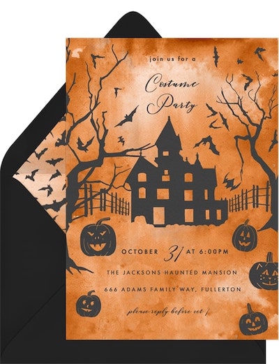 Party invitation maker: Spooky Mansion Invitation