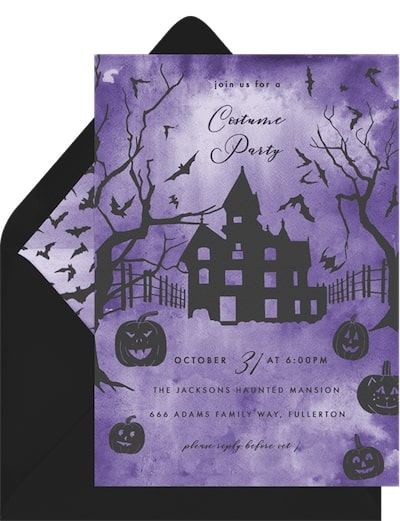 Halloween invitations: Spooky Mansion Invitation