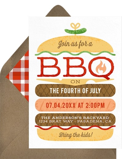 Stacked Burger Invitation