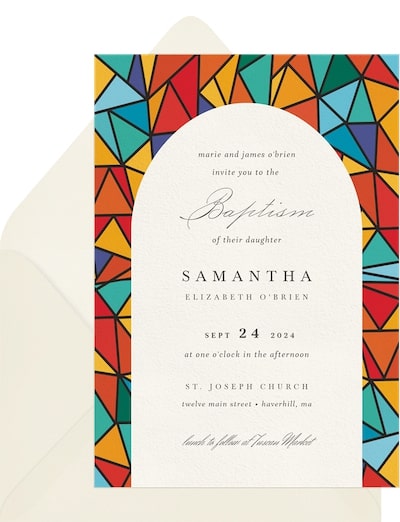 Stained Glass Window Invitation