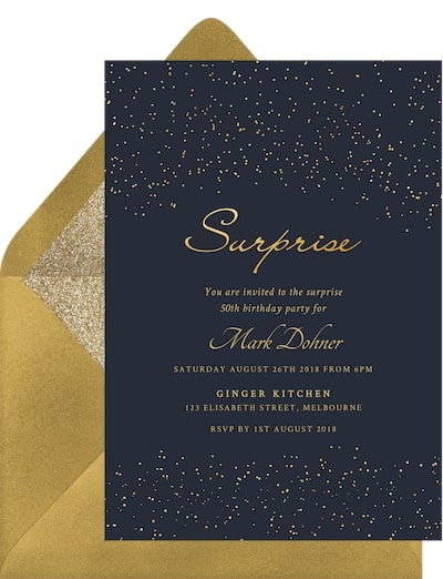Starry Surprise Invitation