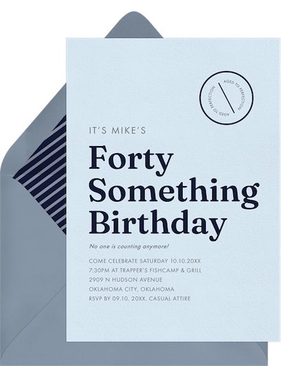 70th birthday invitations: Stopped Counting Invitation