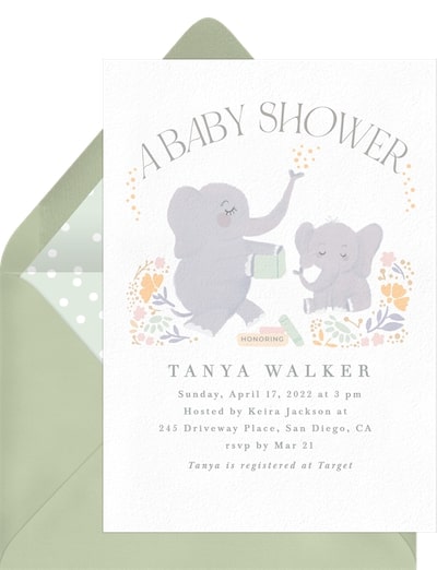Storytime Elephants Invitation