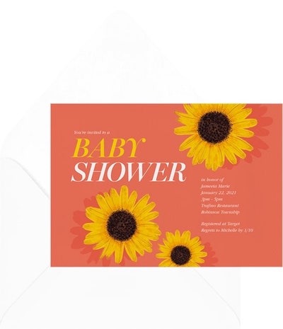 Sunflower Trio Invitation