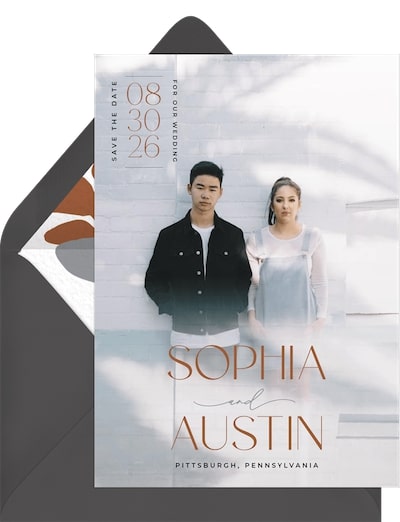 Wedding save the date: Super Modern Save the Date