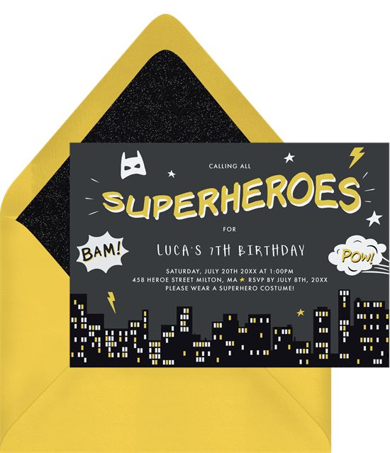 Superheroes Invitation