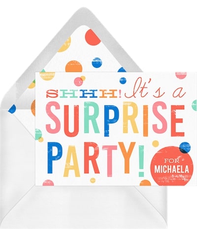 Surprise Party! Invitation