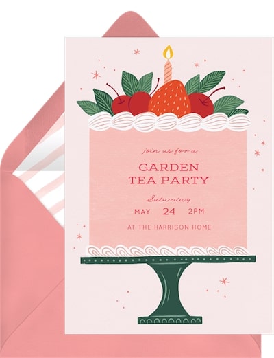 Sweet Berry Cake Invitation