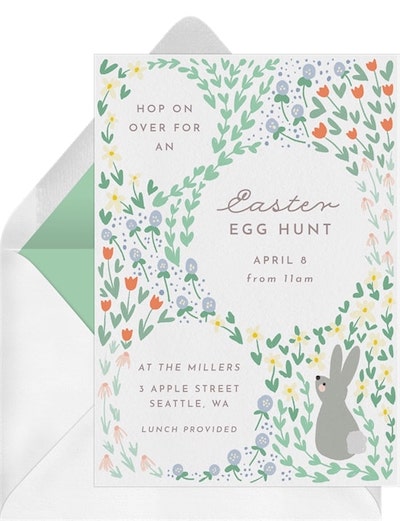 Easter invitations: Sweet Bunny Invitation