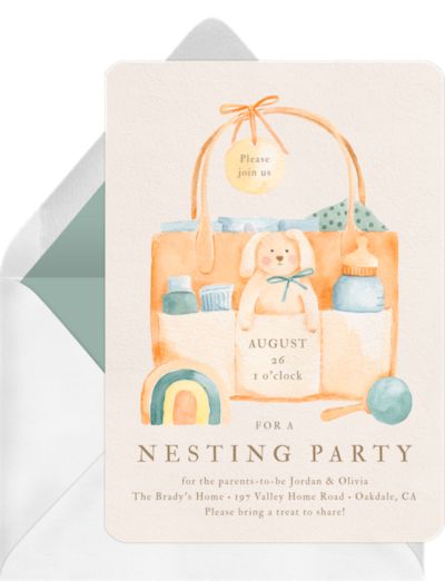Sweet Diaper Bag Invitation