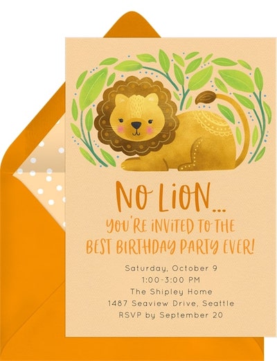 Sweet Lion Invitation
