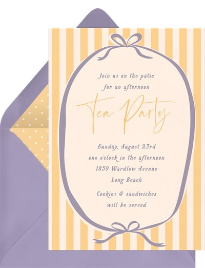 Birthday party ideas: Sweet Stripes Invitation