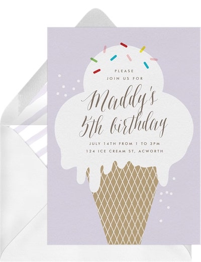 Ice cream birthday party: Sweet Treat Invitation
