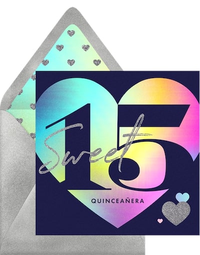 Sweetheart Quinceañera Invitation