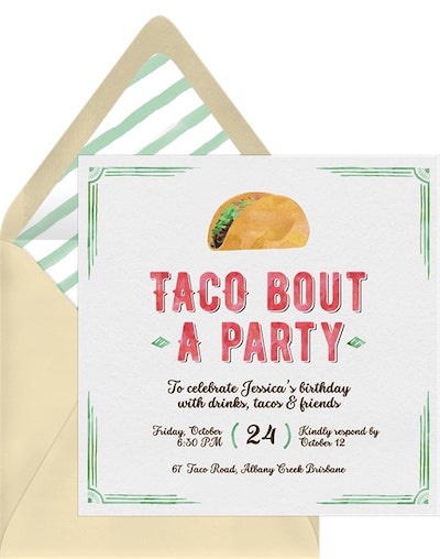 Taco Bout A Party Invitation