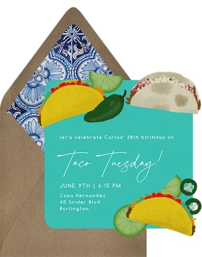 Taco Night Invitation
