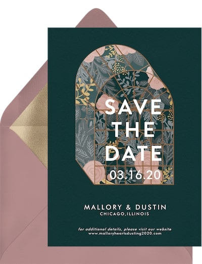 Terrarium Save the Date