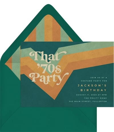 That 70s Party Invitation