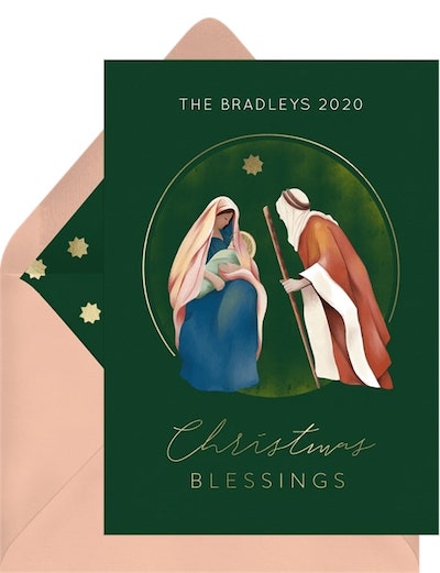 Religious Christmas cards: The Holy Family Card