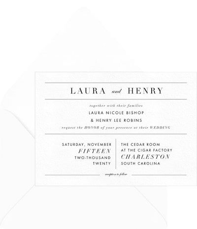 Best wedding colors: The Marrying Type Invitation