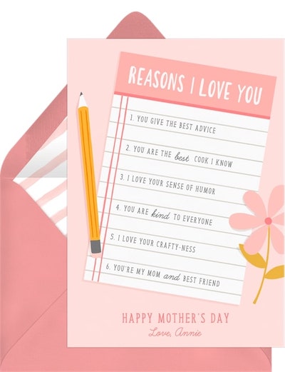Birthday cards for mom: The Reasons Why Card
