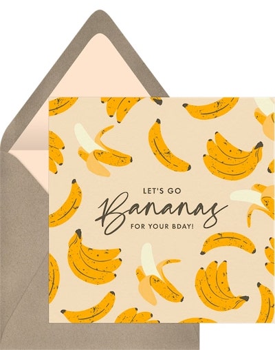 Happy birthday funny for him: Things Are Bananas Card